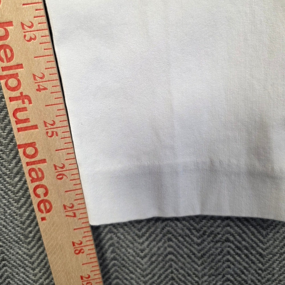 Ellen Tracy Womens White Slim Pull On Straight Leg Stretch Trousers Size Medium - Picture 5 of 10